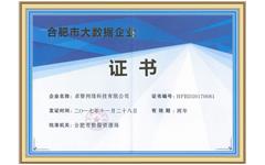 喜讯 爱游戏在线注册-官方网站获得“合肥市大数据企业”资质